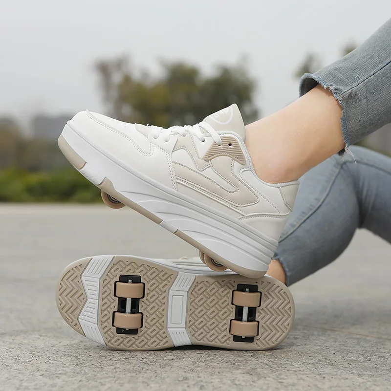 Running Shoes - 子供用、屋外スポーツ用、ローラーブレード、シングルホイール、スライドシューズ、4輪、男の子と女の子向け。