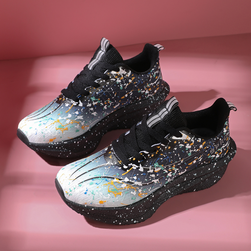 Breathable Mesh Athletic Shoes - メンズ用ランニングシューズ、マラソン専用、トレーニング用、スポーツ用、カーボンプレート搭載、軽量、通気性、快適、レディーススニーカー。